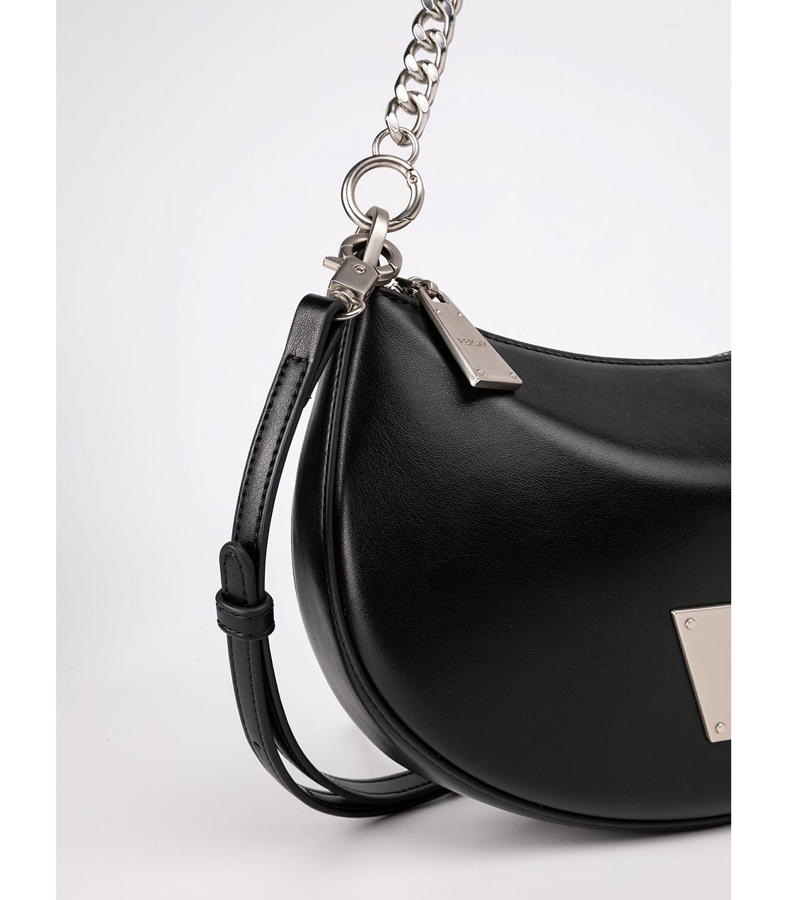 チェーンハンドル付きミニホーボーバッグ 詳細画像 ブラック 6